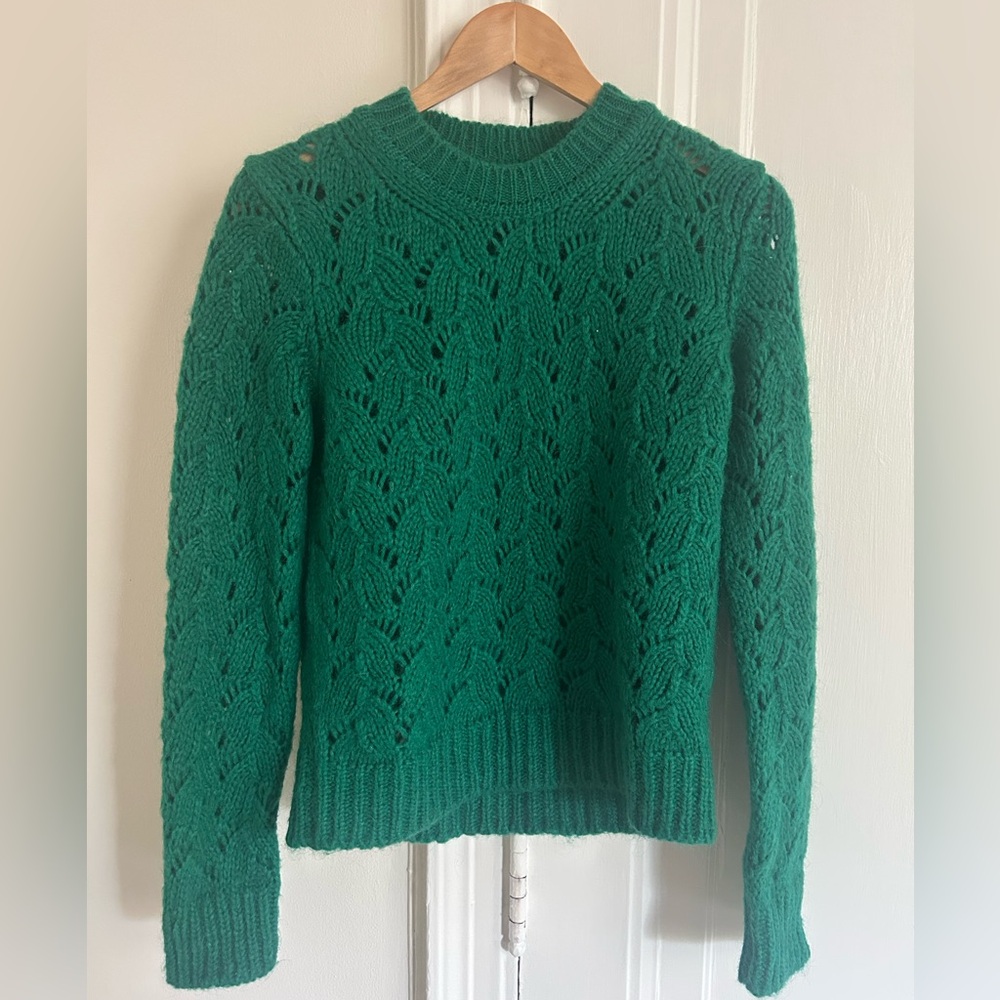 Maje Green Crew Neck Sweater size 1